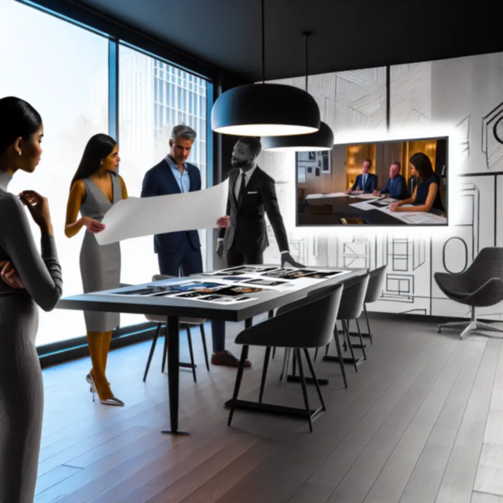 Visualisatie van een sterk merkconcept met moderne typografie.