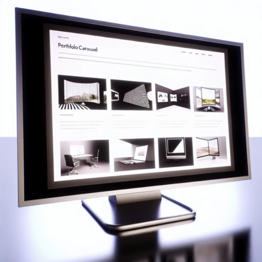 Overzicht van een portfolio carrousel met verschillende brandingprojecten