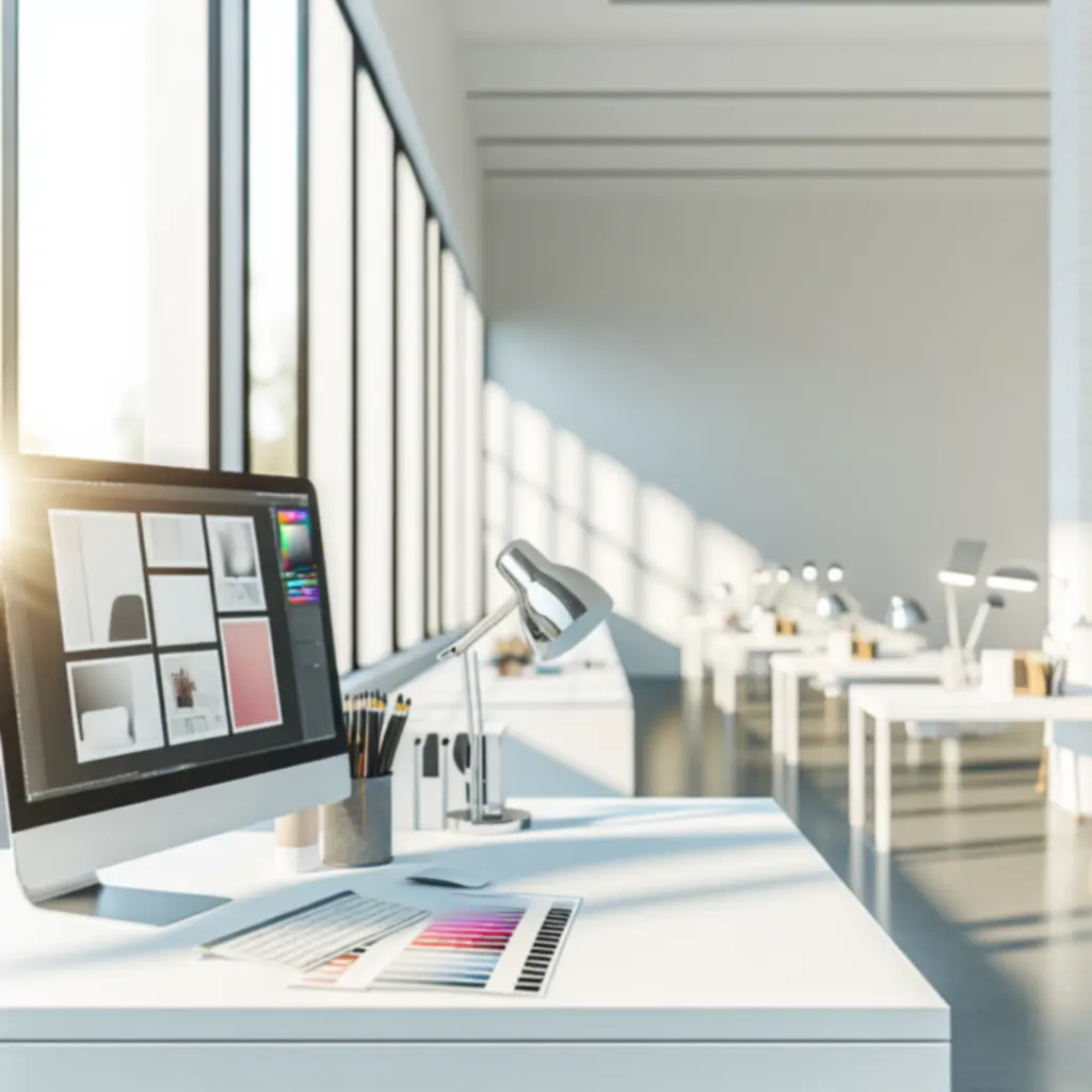 Overzicht van minimalistische projectpresentaties van Ontwerp Brand