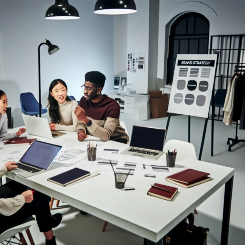 Strategisch overleg in de ontwerpstudio van Ontwerp Brand