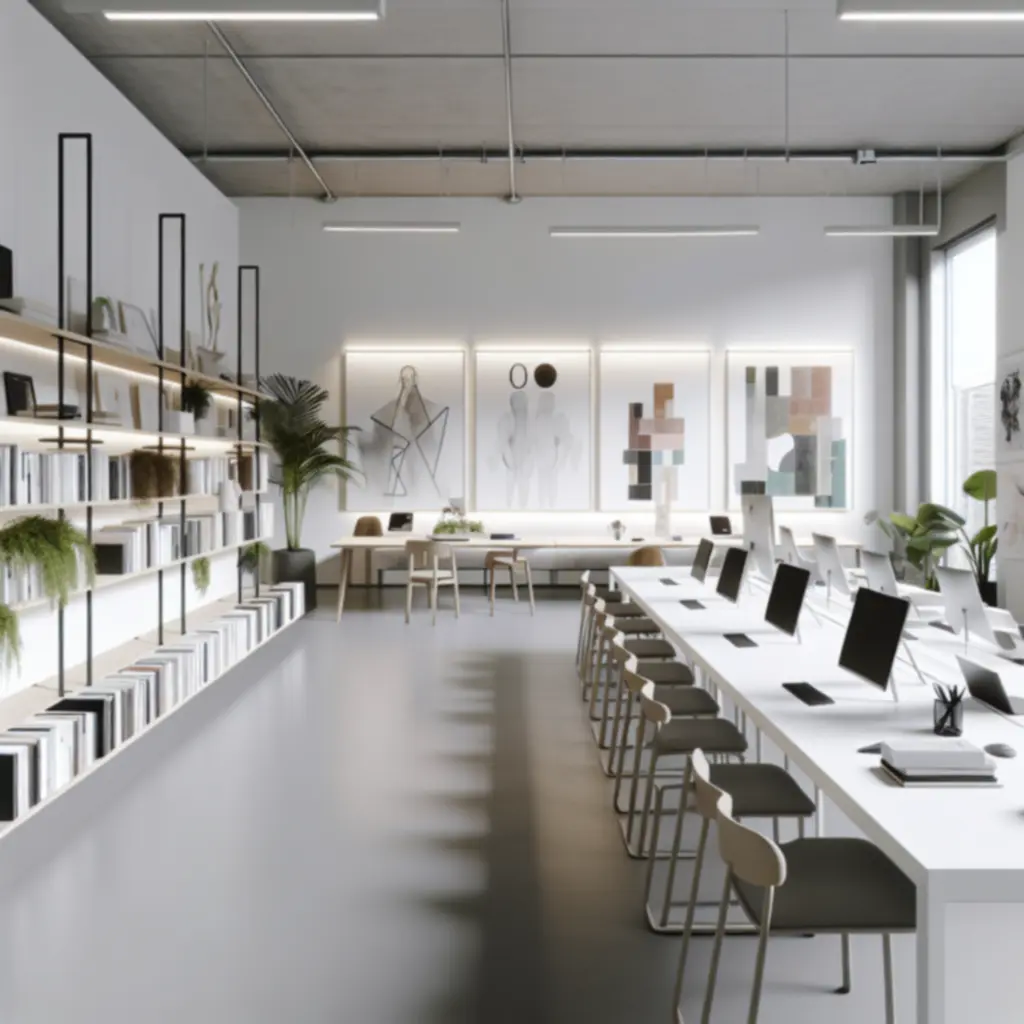 Minimalistische, lichtovergoten studio-ruimte van Ontwerp Brand